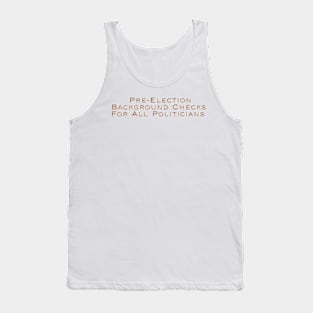 Background Checks Tank Top